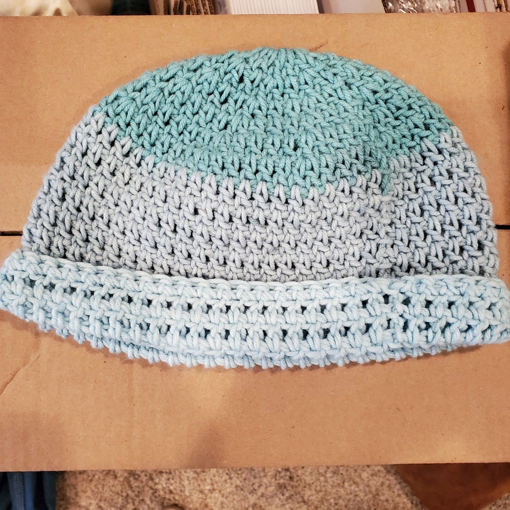 Multicolored Crocheted Hat, OS